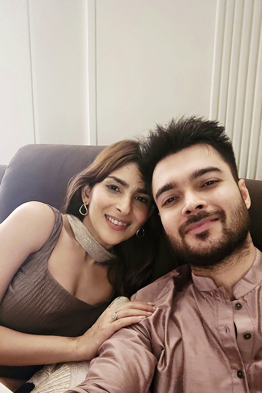Jaskaran Singh with his wife Shruti