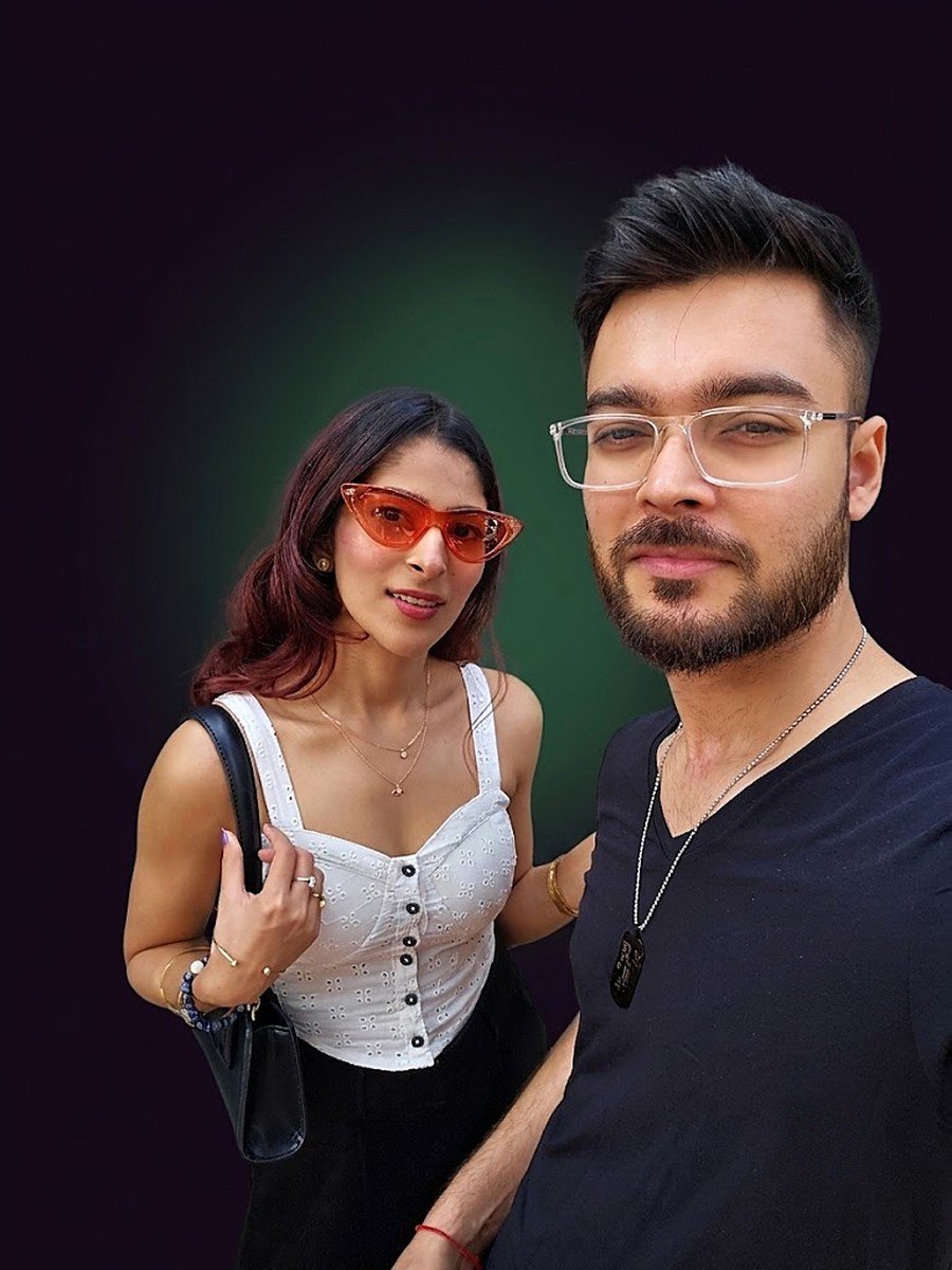 Jaskaran Singh with his wife Shruti