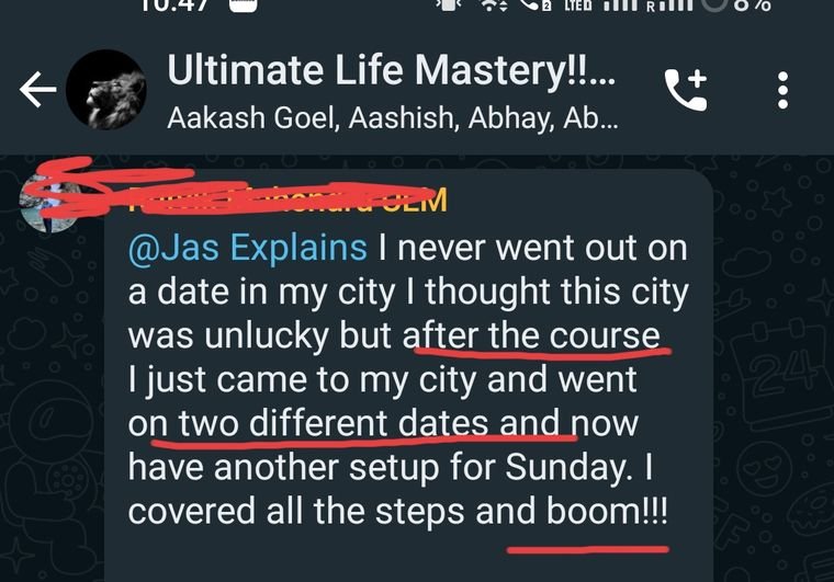 Student message: Never dated in his city → two dates, third booked